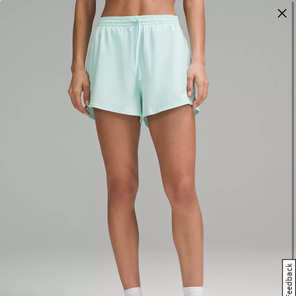 Lululemon Lightweight High-Rise Relaxed Short 3" *Long Liner Ideal Mint